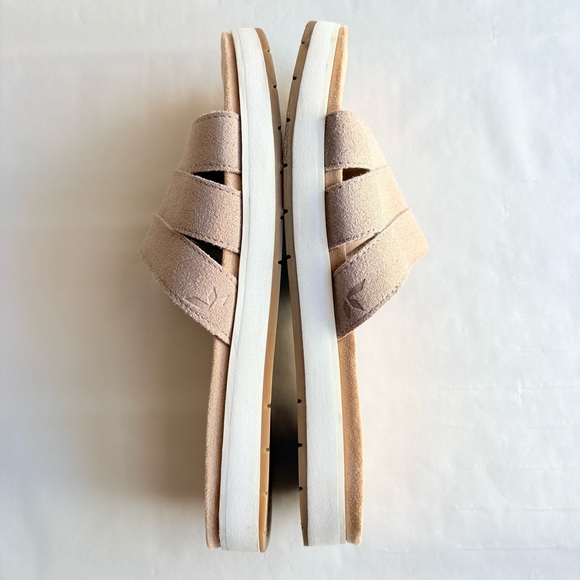 Koolaburra UGG Maerin Nude Metallic Suede Slip-On Slide Womens Comfort Sandals 8 - Picture 8 of 14